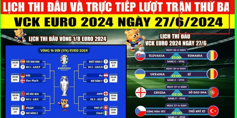 Theo dõi lịch thi đấu Euro mới nhất lượt trận chung kết tại BK8